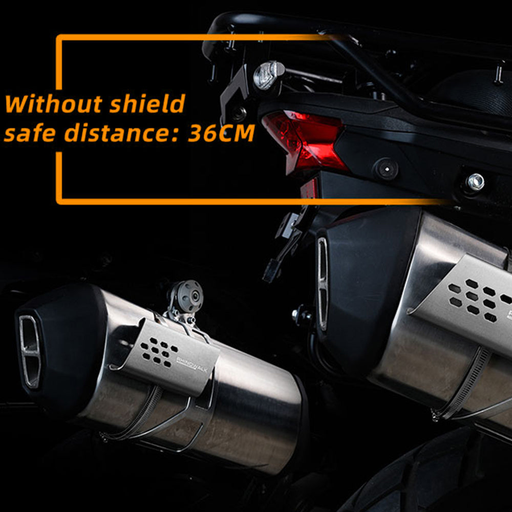 RHINOWALK MTR004 Motorcycle Exhaust Heat Shield Aluminum Anti-scalding Cover RHINOWALK MTR004 Motorcycle Exhaust Heat Shield Aluminum Anti-scalding Cover